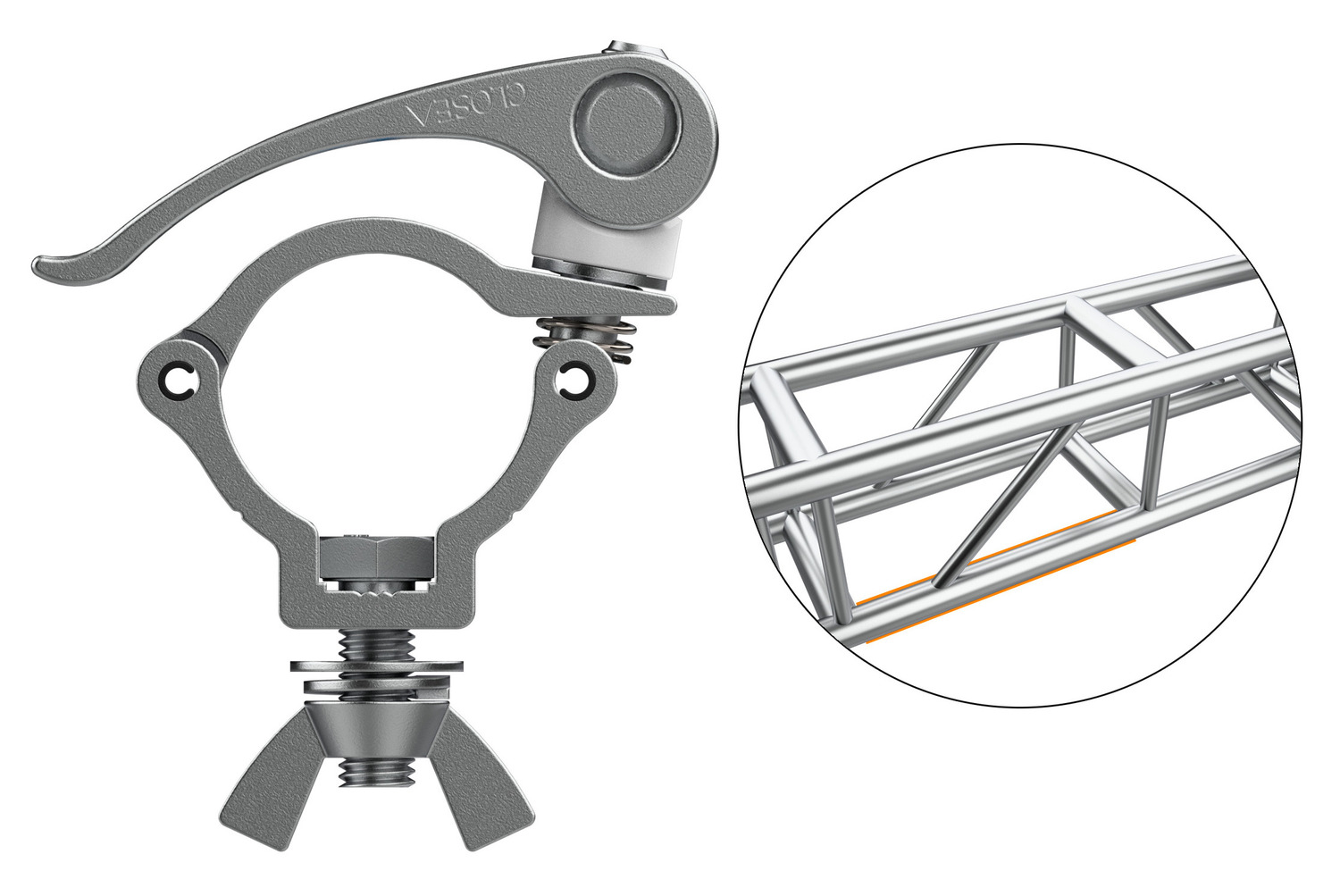 Nosač / kuka za svjetlosne efekte Audibax ACP-4851100S (siva) - Audio Team d.o.o.