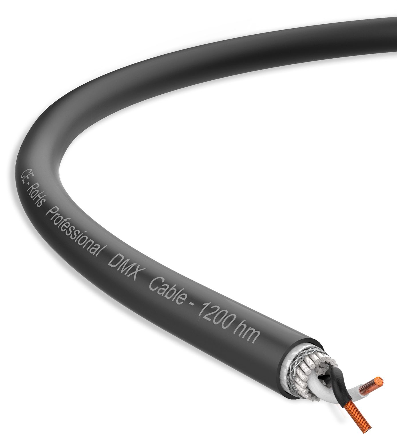 DMX kabel 6mm Audibax Pro Silver Coil BPD100