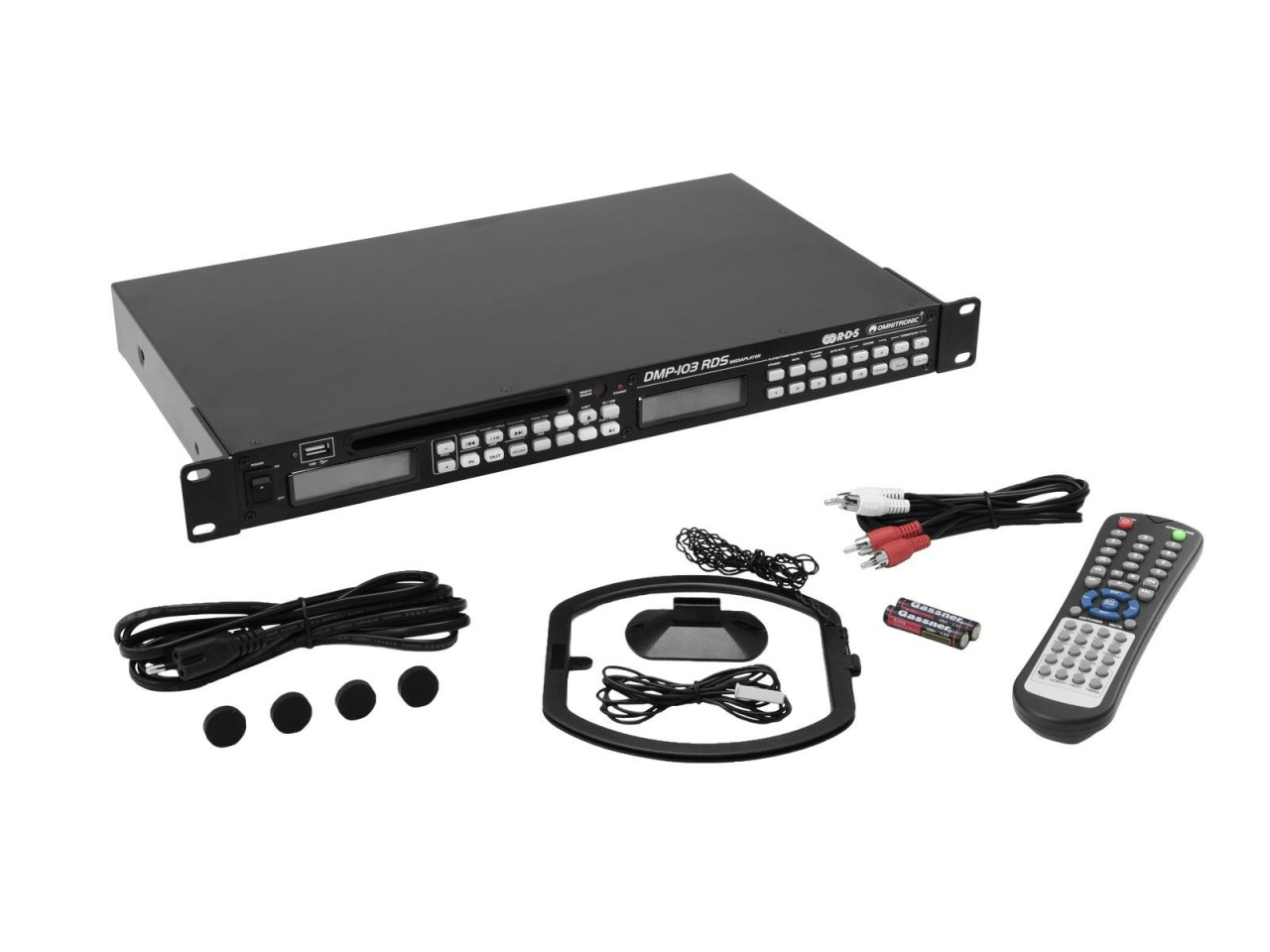CD/MP3 player FM RDS tuner USB Omnitronic DMP-103RDS