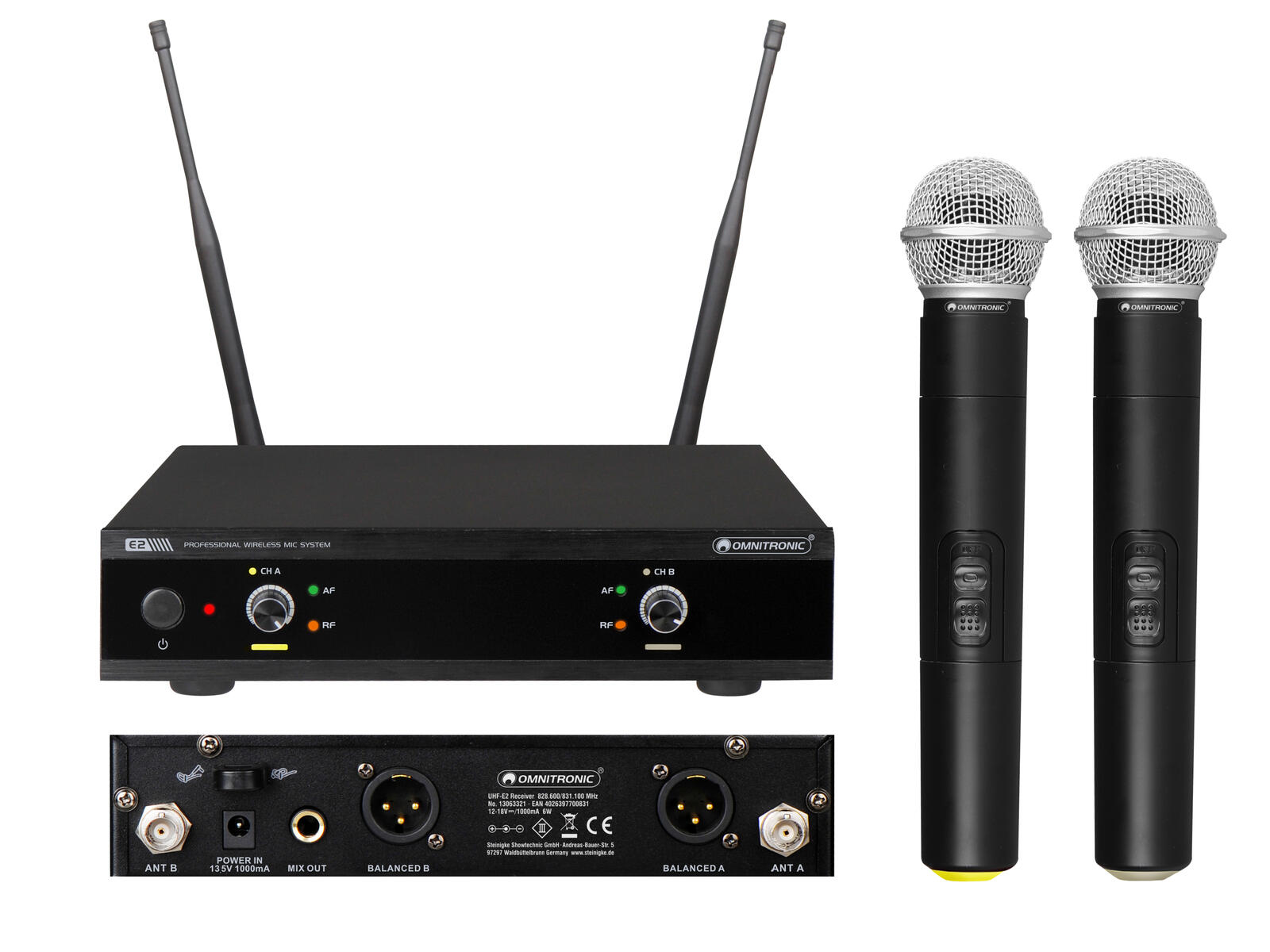 Bežični mikrofonski sustav, UHF-E2