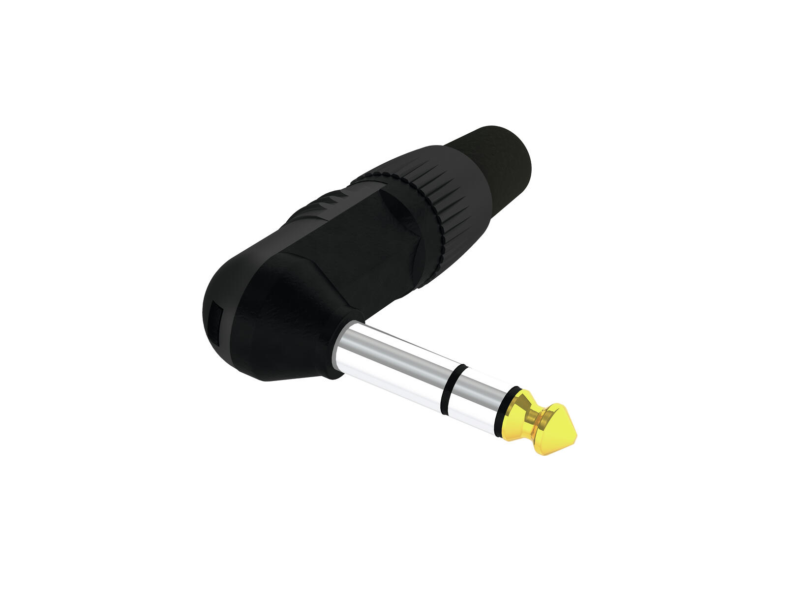 Konektor banana 6.3 mm stereo kutna