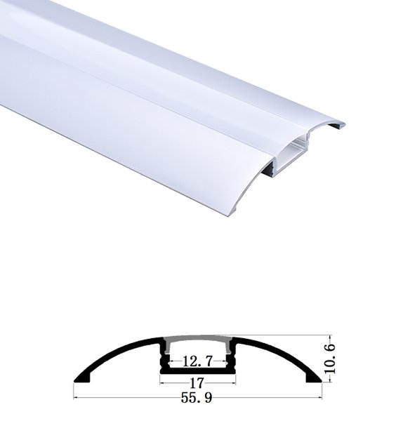 LED alu profil nadgradni 57x9mm 2m, flat