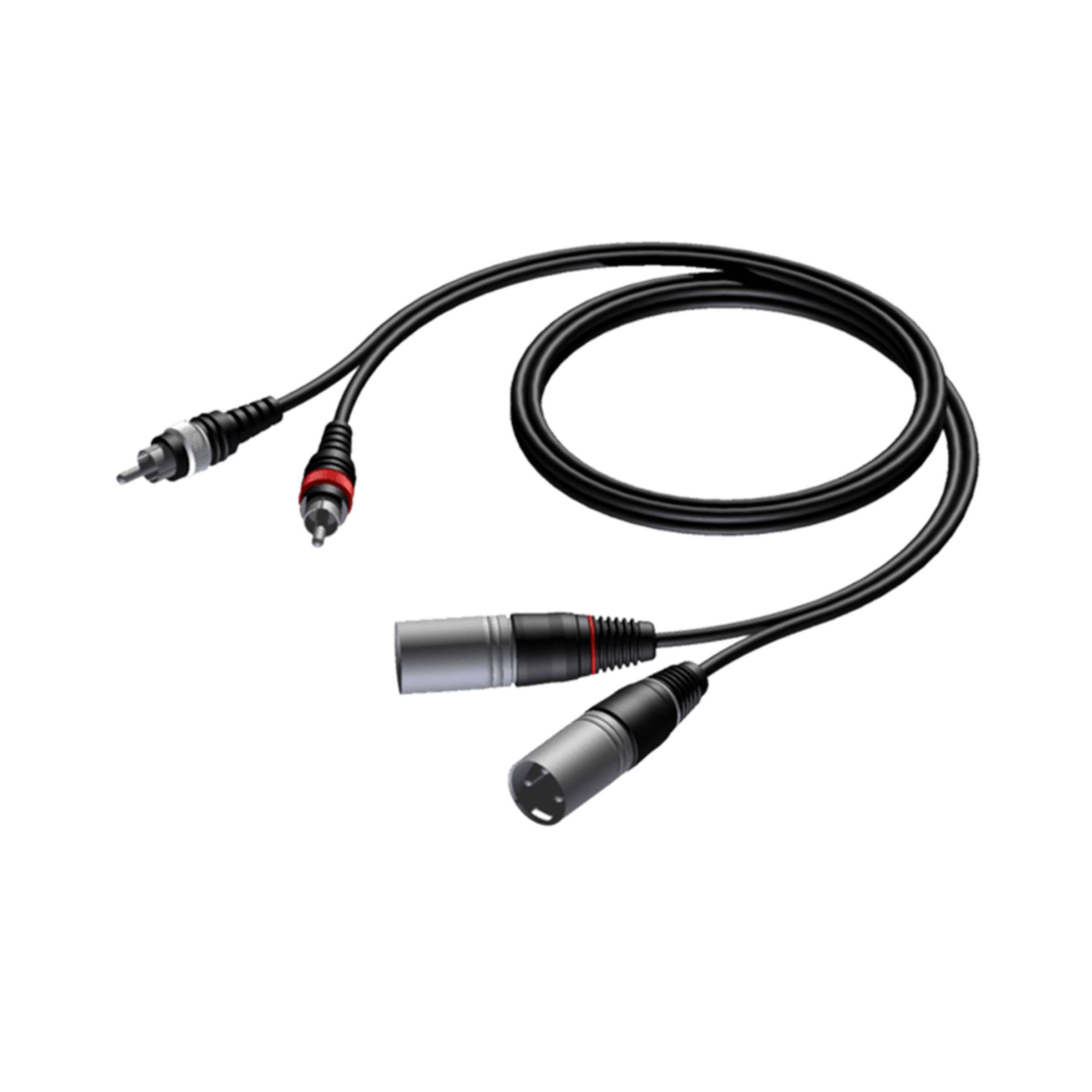 Interkonekcijski kabel 2x XLR M-2X RCA 3M - Audio Team d.o.o.