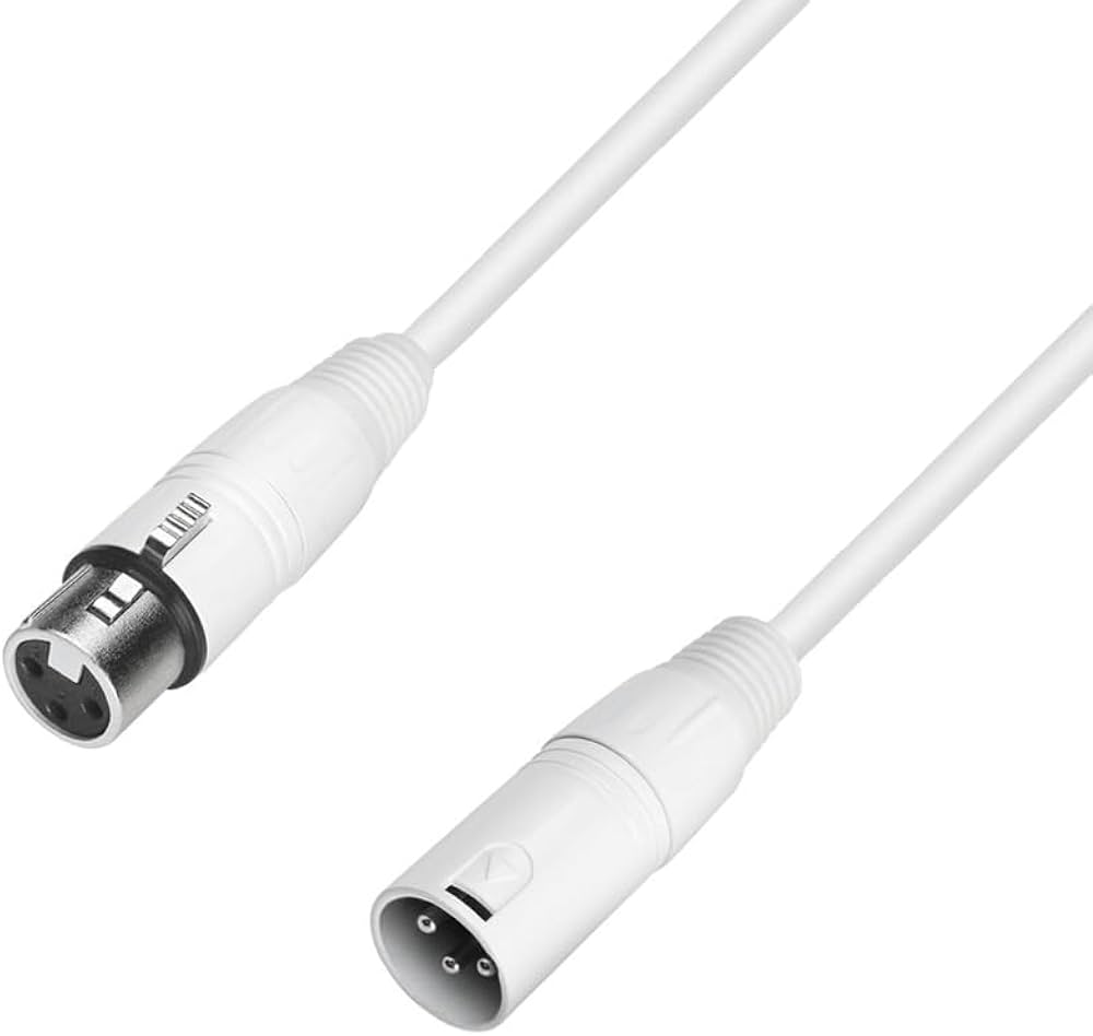 Kabel mikrofonski XLR-XLR 2.5 m (bijeli)