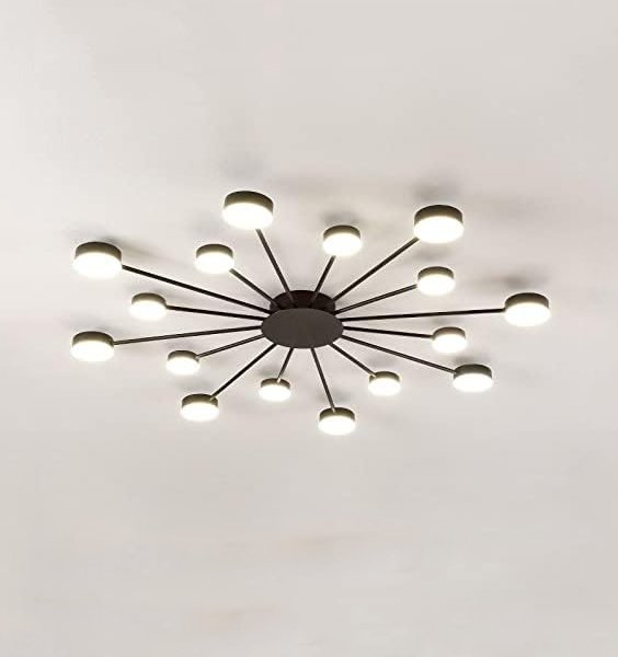 LED plafonjera 80W 3000K crna (16 glava)