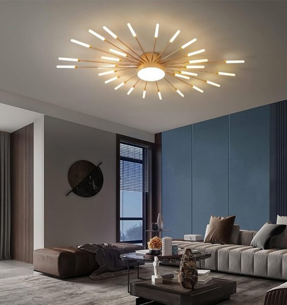 LED plafonjera 40W 4000K zlatna (42 glave)