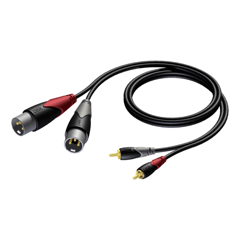 Interkonekcijski kabel 2x XLR M / 2x RCA M 3m ProCab - Audio Team d.o.o.
