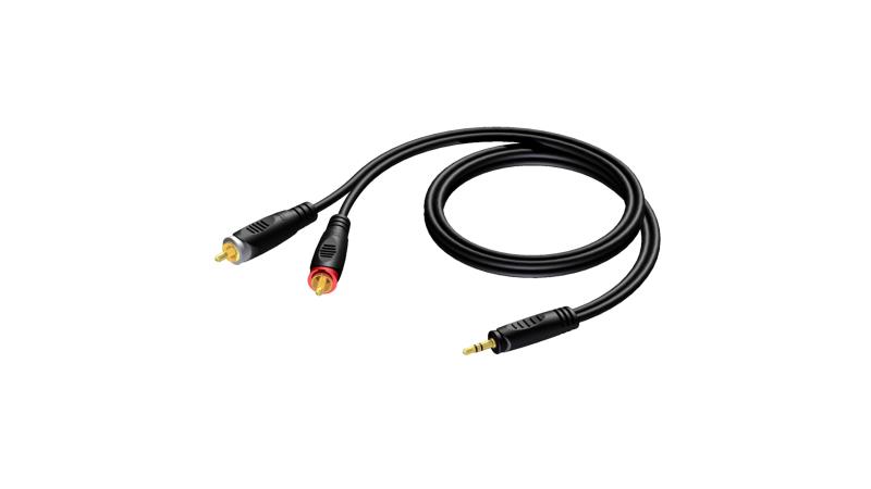 Interkonekcijski kabel 3.5 mm stereo / 2x RCA 5m Audac - Audio Team d.o.o.